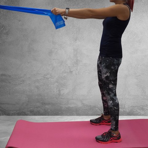 Guma Fitness Profit Long Medium 200x15x0,45cm niebieska DK 2227 PROfit