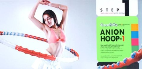 Hula-hop Anion 1 biało-czerwone Smj