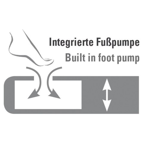 Materac welurowy dwuosobowy High Peak Multi Comfort Plus 198x137x22 cm szary 40053 High Peak