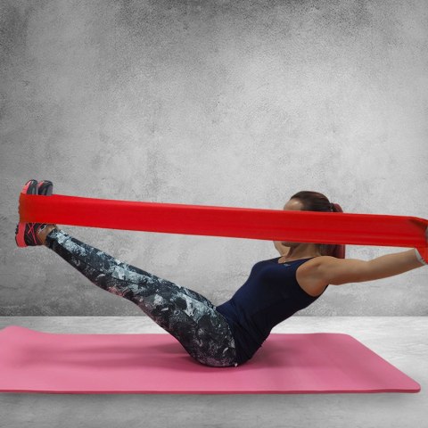 Guma Fitness Profit Long Heavy 200*15*0,55 cm czerwona DK 2227 PROfit