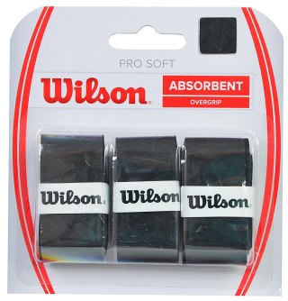 Owijka Wilson Pro Soft Absorbent Overgrip czarna 3szt WRZ4040 Wilson
