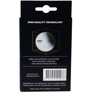 Piłeczki do ping ponga Atemi *** białe 6szt Atemi