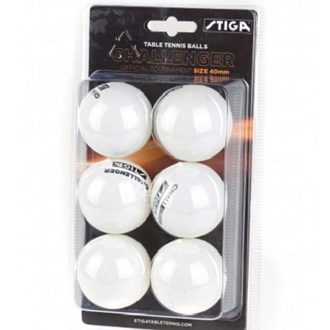 Piłeczki do ping ponga Stiga Challenger biała 6szt STIGA