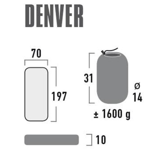 Materac High Peak Denver 197x70x10 zielony 41027 High Peak