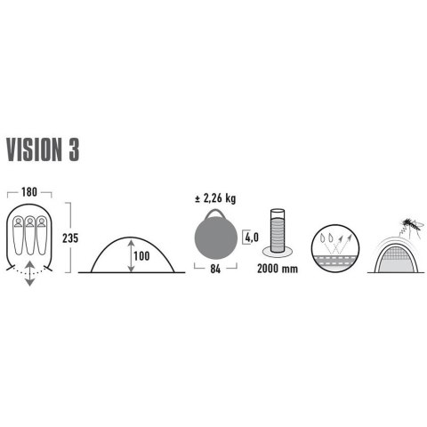 Namiot High Peak Vision 3 czarny 10290 High Peak