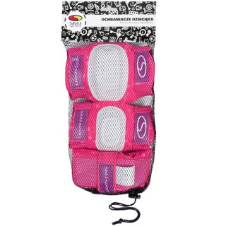 Ochraniacze na łyżworolki SMJ CR-600 JR różowe Smj