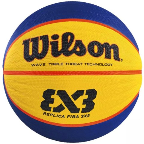 Piłka koszykowa Wilson Fiba 3x3 replica RBR żółto-niebieska WTB1033XB Wilson