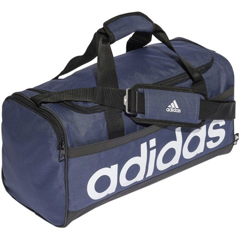 Torba adidas Essentials Linear Duffel Medium granatowo-biała HR5349 Adidas