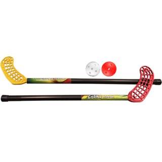 Zestaw do unihokeja Azetx Cobra Junior 2 kije+2 piłki bez owijki 62cm AZETX