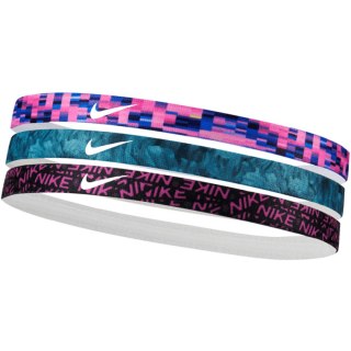 Opaski na włosy Nike Printed 3 szt. różowa, niebieska, czarna N0002560608OS Nike