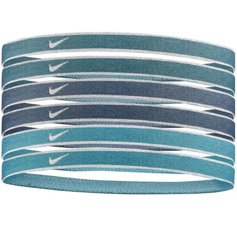 Opaski na włosy Nike Swoosh Sport metalic 6 szt. N1002008407OS Nike