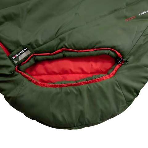 Śpiwór High Peak Pak 1000 Eco 220x80x50 cm zielono-czerwony 23251 High Peak