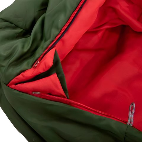 Śpiwór High Peak Pak 1000 Eco 220x80x50 cm zielono-czerwony 23251 High Peak