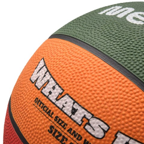 Piłka koszykowa Meteor What's Up zielono-pomarańczowa 16796 Meteor