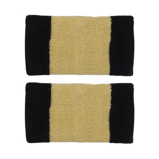 Frotki na nadgarstek Nike Swoosh Doublewide Wristbands 2 szt. czarno-złote N0001586055OS Nike