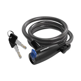 Zapięcie rowerowe Gerda linka, korpus okrągły, osłona klucza Flex 1500/8T czarne 0SFL0150008 06T2XP Gerda