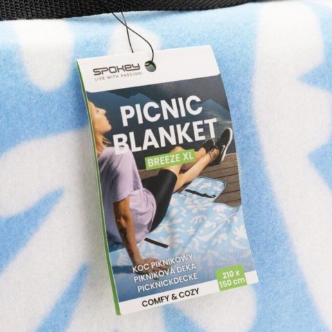 Koc piknikowy Spokey Breeze XL 210x150 cm niebieski 945902 Spokey