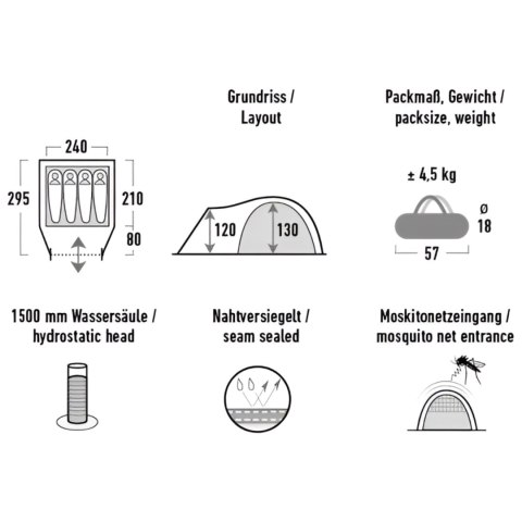 Namiot High Peak Narvik 4 niebieski 10317 High Peak