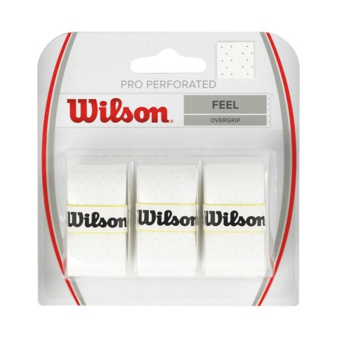 Owijka Wilson Pro Perforated Feel Overgrip biała 3 szt. WRZ4005WH Wilson