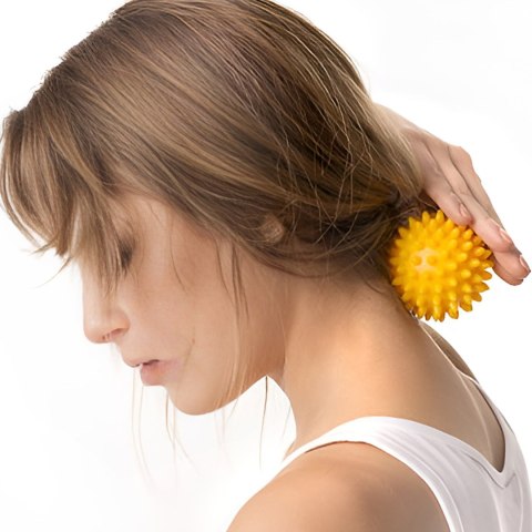 Piłka sensoryczna do masażu i rehabilitacji 5,4 cm Tullo żółta 416 AM Tullo