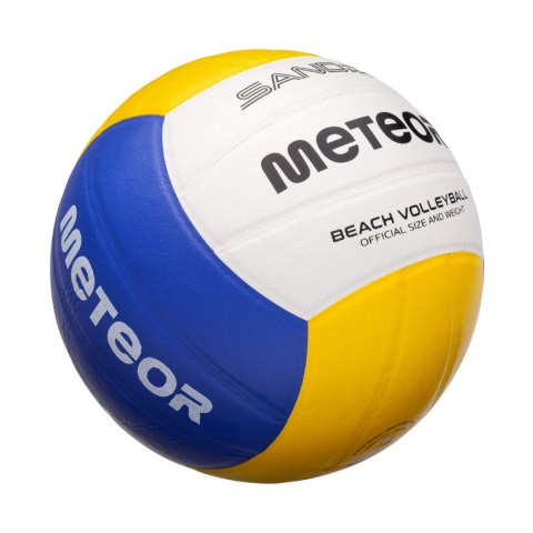 Piłka siatkowa plażowa Meteor biało-żółto-niebieska 17412 Meteor