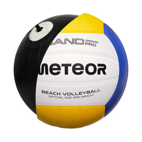 Piłka siatkowa plażowa Meteor biało-żółto-niebieska 17412 Meteor