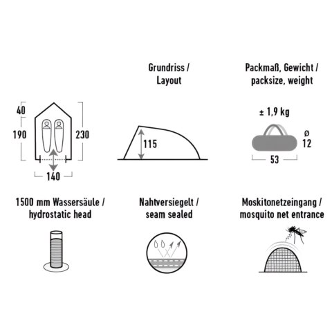 Śpiwór High Peak Frazer 200 niebieski 20095 High Peak