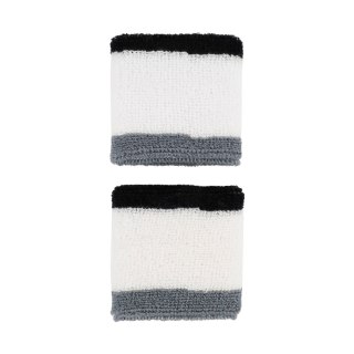 Frotki na rękę Nike Swoosh Wristbands 2 szt. biało-czarne-szare N1012405122OS Nike