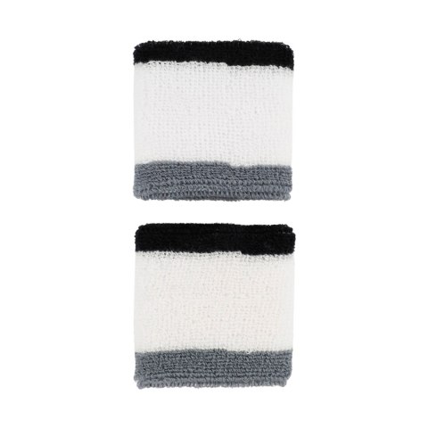 Frotki na rękę Nike Swoosh Wristbands 2 szt. biało-czarne-szare N1012405122OS Nike