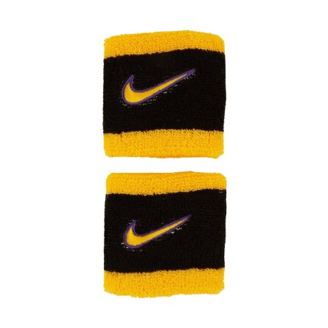 Frotki na rękę Nike Swoosh Wristbands 2 szt. czarno-żółte N1012405009OS Nike