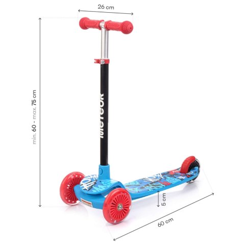 Hulajnoga Meteor trójkołowa Funny niebieska 17750 Meteor