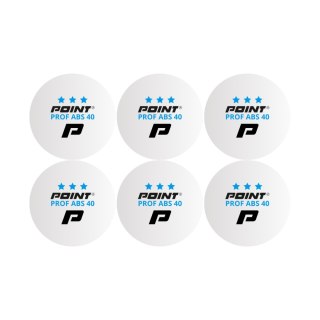 Piłeczki do ping ponga Point Prof ABS40 *** 6 szt. białe Point