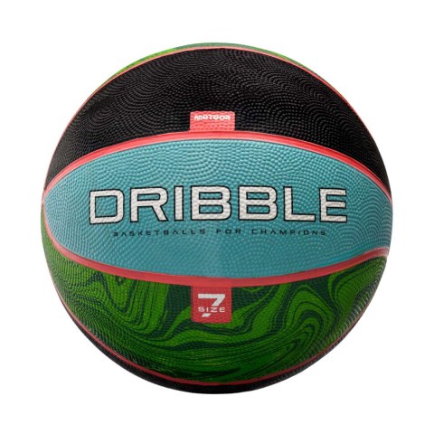 Piłka koszykowa Meteor Dribble niebiesko-zielono-czarna 07093 Meteor