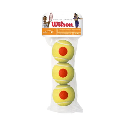 Piłki do tenisa ziemnego Wilson Starter Tour Orange 3 szt. żółte WRT137300 Wilson
