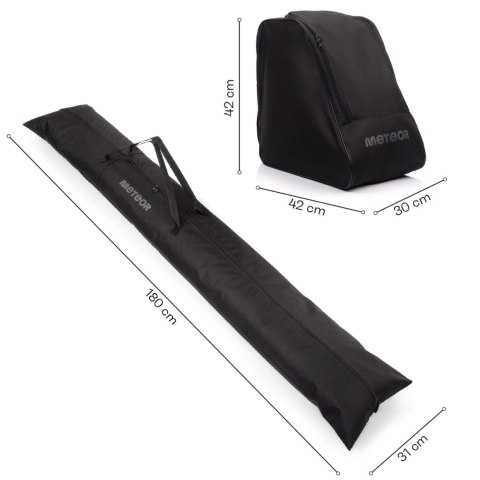 Zestaw narciarski Meteor Croma torba+pokrowiec czarny 17313 Meteor