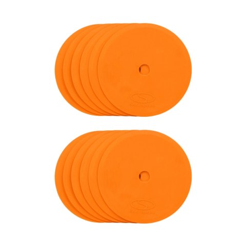Znaczniki pola płaskie okrągłe Smj 12 szt. pomarańczowe ZPO-O Smj
