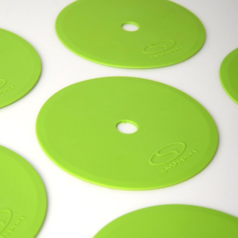 Znaczniki pola płaskie okrągłe Smj 12 szt. zielone ZPO-G Smj