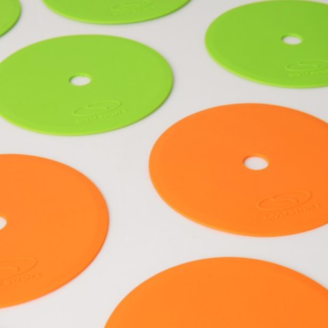 Znaczniki pola płaskie okrągłe Smj 12 szt. zielone i pomarańczowe ZPO-OG Smj