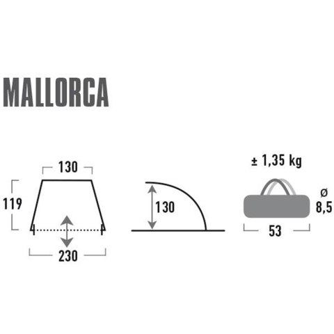 Namiot plażowy High Peak Mallorca niebiesko-szary 10128 High Peak