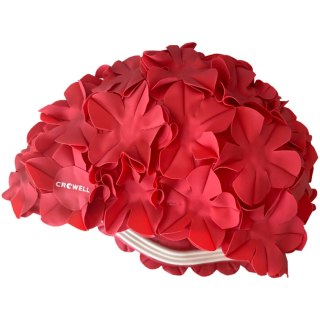 Czepek pływacki Crowell Kwiaty Flower czerwony kol.1 Crowell