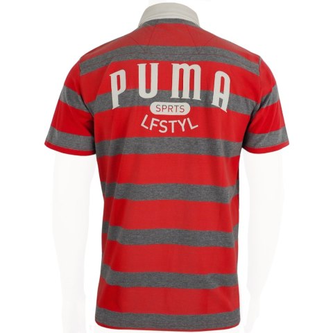 Koszulka męska Puma Polo czerwono-szara 558241 09 Puma