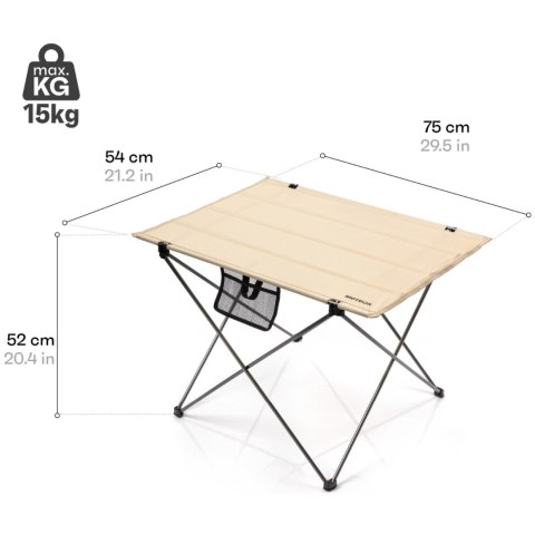 Stół składany Meteor Viator beżowy 16558 Meteor