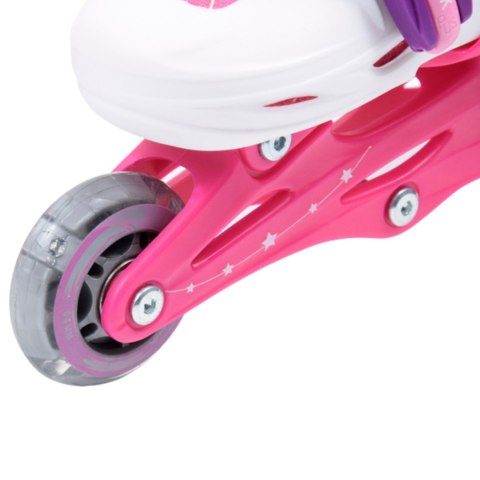 Zestaw łyżworolki Combo Monster,kask,kpl ochraniaczy,plecak Smj 26-29 różowy Smj