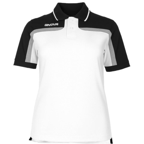 Koszulka Givova Polo Spring biało-czarna MA018 0310 Givova