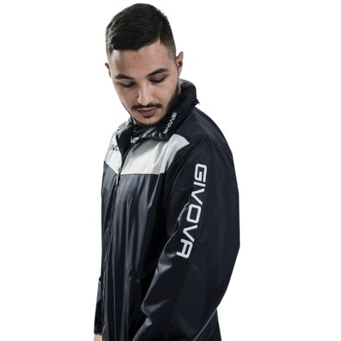 Kurtka Givova Rain Scudo czarno-biała RJ005 1003 Givova