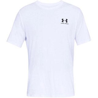 Koszulka męska Under Armour Sportstyle Left Chest SS biała 1326799 100 Under Armour