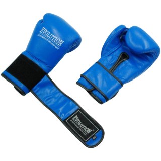 Rękawice bokserskie Evolution profesjonalne ze skóry naturalnej PRO RB-1510,1512 niebieskie Evolution