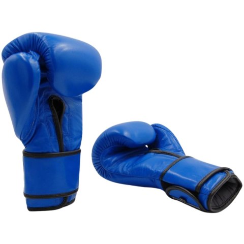 Rękawice bokserskie Evolution profesjonalne ze skóry naturalnej PRO RB-1510,1512 niebieskie Evolution