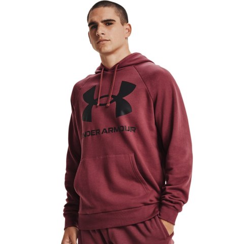 Bluza męska Under Armour Rival Fleece Big Logo HD burgund 1357093 652 Under Armour