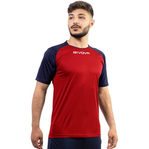 Koszulka Givova Capo MC czerwono-granatowa MAC03 1204 Givova